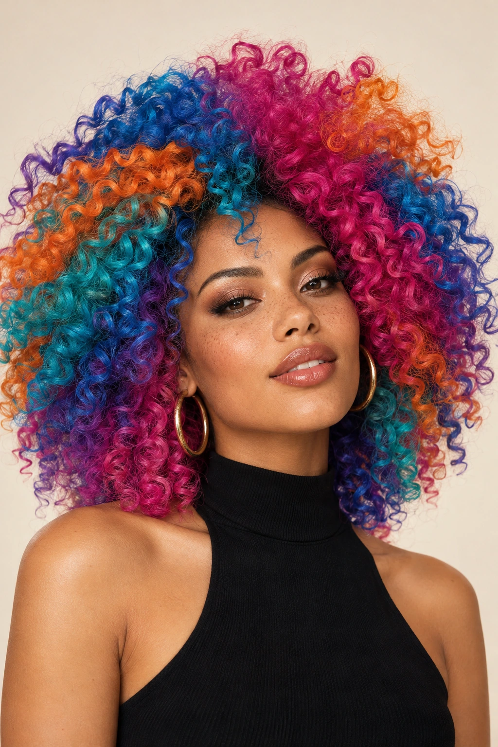 Rainbow Curls, original fictional adult showcase