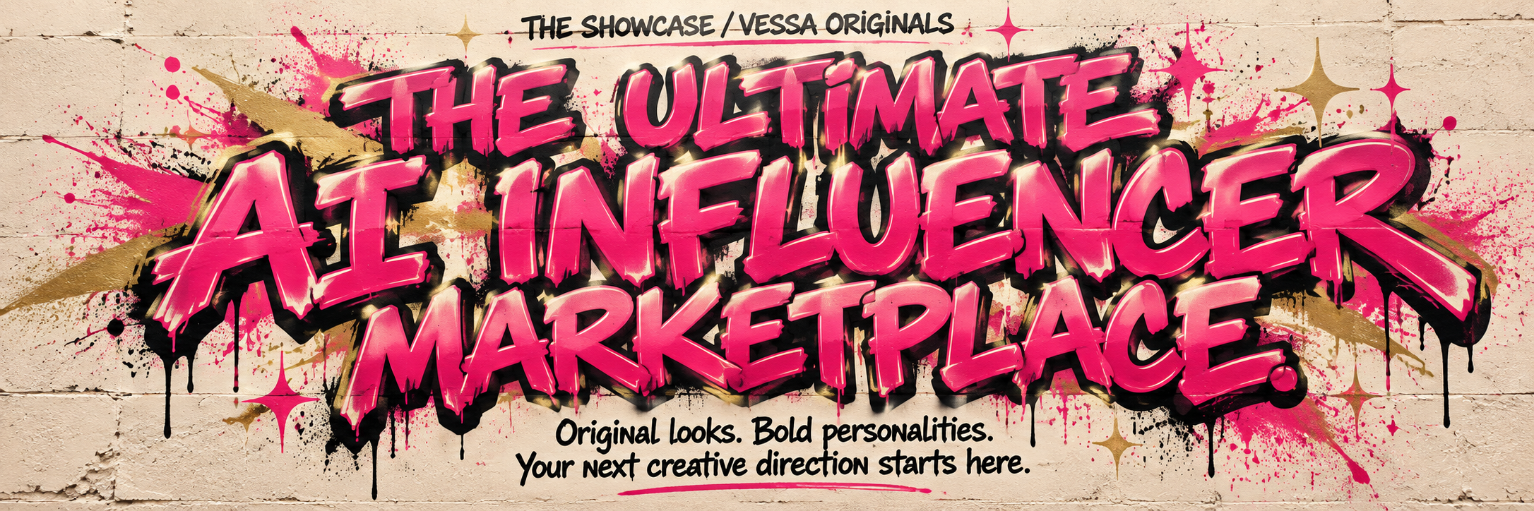 The showcase / Vessa originals. The Ultimate AI Influencer Marketplace. Original looks. Bold personalities. Your next creative direction starts here.